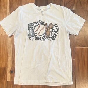 Bella Canvas Classic White For The Love of the Game Baseball Tee